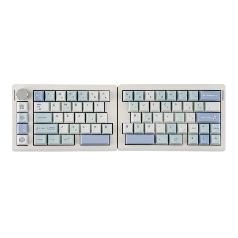 Split70 ワイヤレスゲーミングキーボード 取りわける鍵盤 QMK/VIA相応う テンキー受け答え 70% 機械的鍵盤 無線電話 熱っぽい切りかえる相応う クリーミーリニアスイッチ 2.4Ghz/Bluetooth/Type-C ノッブ