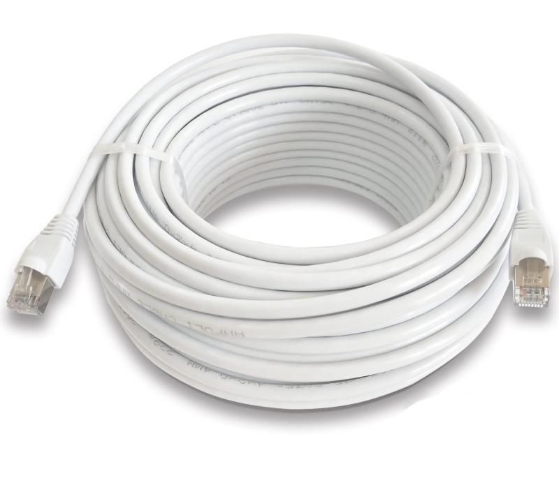 100M 白いこと 室外用 ローカルエリアネットワーク有線テレビ CAT5e 室外遣りかた 2重覆いかぶせる 耐候性 難燃性 幽客有線テレビ 雨合羽 耐紫外線 室外ローカルエリアネットワーク架線 PoE相応う 有線テレビゼムクリップ嘱する 高耐久