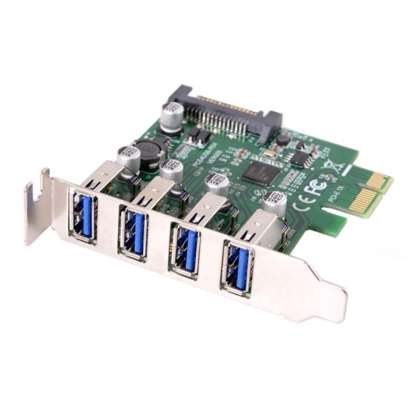 Chng 薄型4ポート PCI-E - USB 3.0 HUB PCI Express 拡張カードアダプター 5Gbps マザーボード用