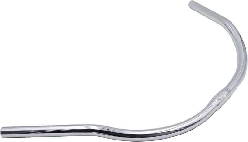 自転車 ハンドルバー アルミニウム合金 ロードバイク 固定ギア用 22.2*25.4*660mm(ブラック/シルバー)