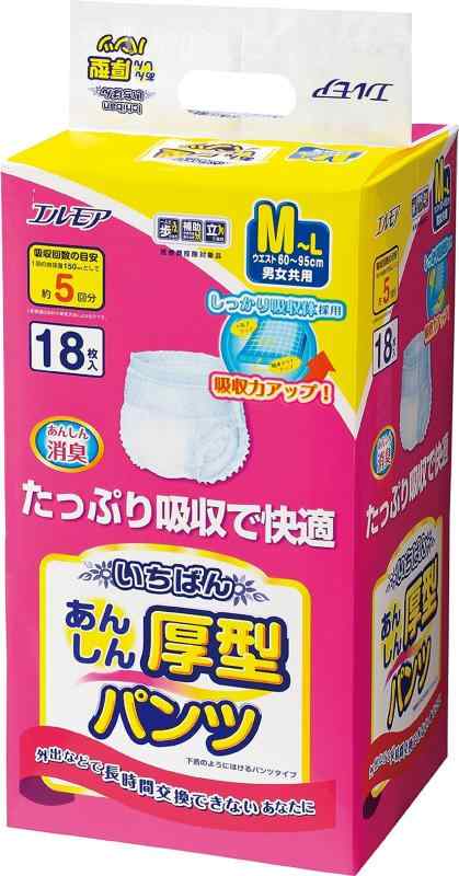いちばん あんしん厚型 ズボン下 18枚入 ADLカテゴリー化:立てる・座れる方 その他-日用品雑貨・文房具・手芸