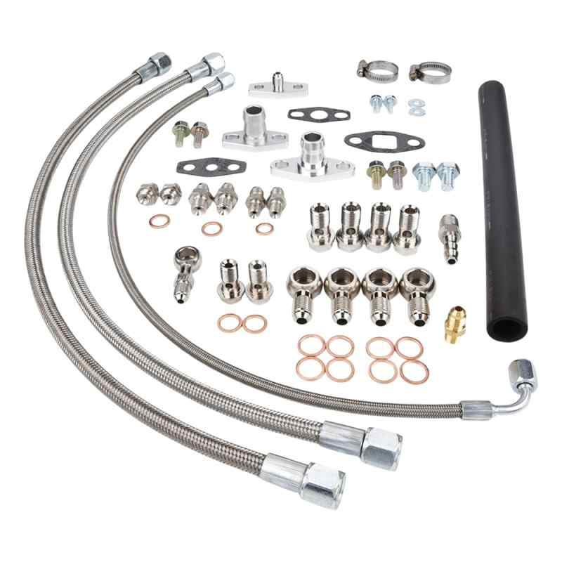 日産 SR20DET S13/S14/S15用ターボ オイル/ウォーターライン キット (8 x ターボ オイルフィード フィッティング) との互換性あり