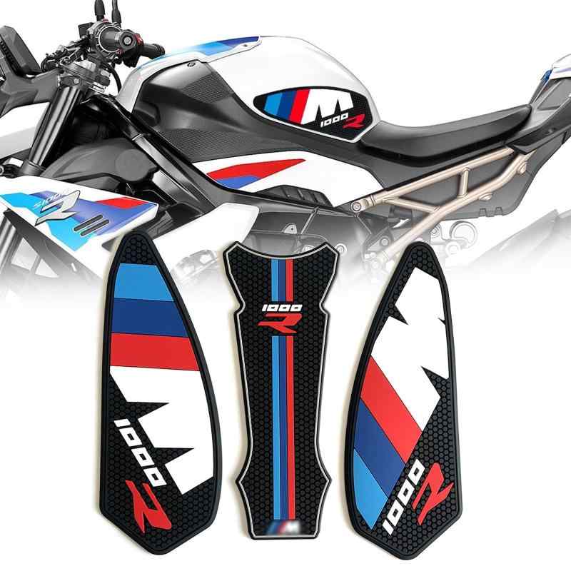 For S1000R M1000R 2025 オートバイ用 サイド燃料タンクパッド 燃料タンクパッド保護ステッカー デカール トラクションパッド 車体装飾保護ステッカー s1000r m1000r 2021-2026+ オートバイアク