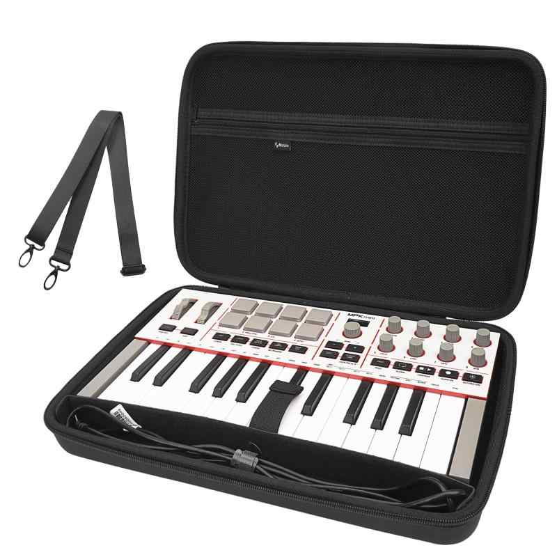 Musiin ハードシェルケース Arturia MiniLab 3/MiniLab MkII 25 スリムキーボードコントローラーとArturia Midi コントローラーシンセサイザーに対応
