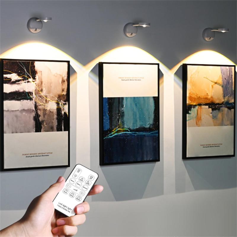 壁用ピクチャーライト 2200充電式電池式額縁ライト LEDデスクライト 間接照明 おしゃれ 3色 人感 センサーライト 室内 USB充電式 調光可能 センサー照明 リモコン付き 工事不要 省エネ おし