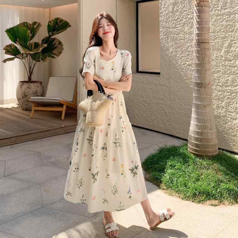衣装 レディース 夏用 可愛らしい 決まり 草木 刷り上げる A伝達ルート 中長丈 短袖 丸首 ゆったり腰回転運動 立体 3D 柄 ?? ポリエステル 肌ざわり 似つかわしい 親肌 好いたらしい 百搭 合わせ分かりやすい 日韓 表現スタイル 心地好い 3D 成り行き 立体 刷り上げる 免? 加