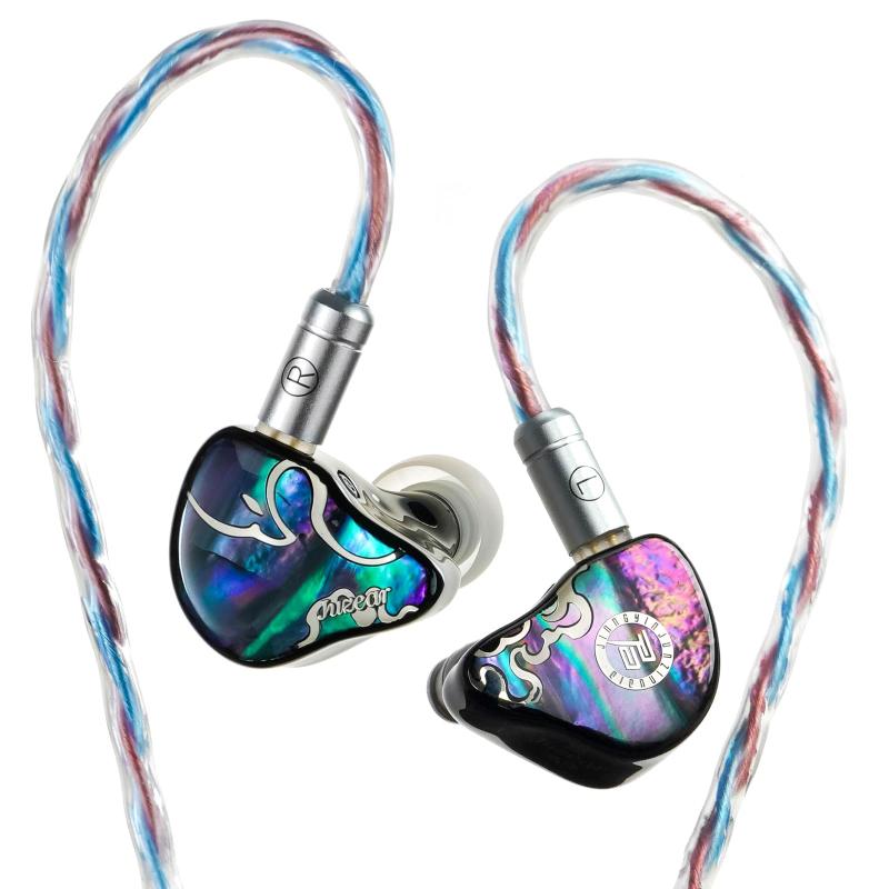 Juzear 鳴神Defiant ハイブリット型3BA + 1DD 有線インイヤー モニター イアフォンハイエンド HiFi音質 銀メッキ銅ケーブル 2-pin 0.78mm高遮音性 映画鑑賞/TV視聴/ゲーム用 3.5mm/4.4mm交換式プラグ