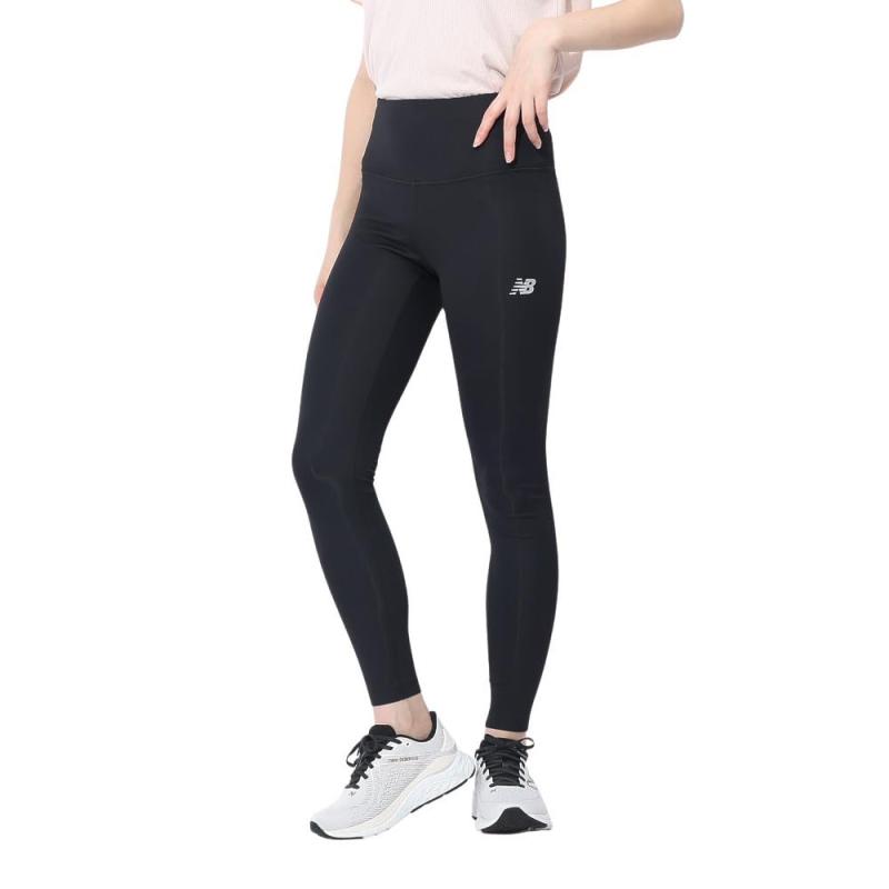 new balance(ニュー平衡にする) レギンス 素っ気ない 速乾5Kタイツ (WP33202)レディース BK(ブラック)-NNY(NBネイビー)
