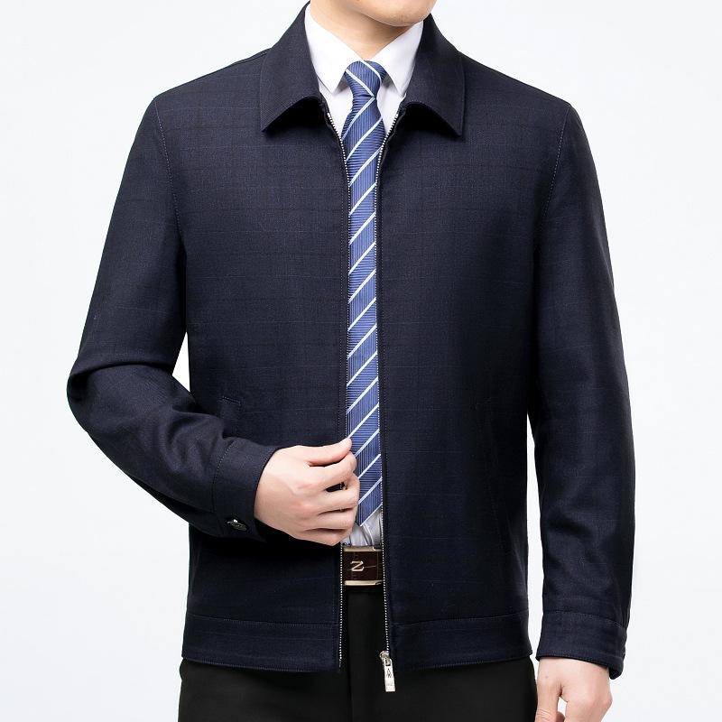 メンズ ジャケット 羊毛 男性用 ビジネス 休? コート 透気 耐摩耗 色牢度高 翻領 ?松 拉? 格子 春秋 長袖 側縫いポケット 直裾 免? 抗皺 ポリエステル裏地 通勤 普段使い 百搭 簡約 韓版 大? 35歳以上 男性 コットン混 ウール素材|オレンジアイランド