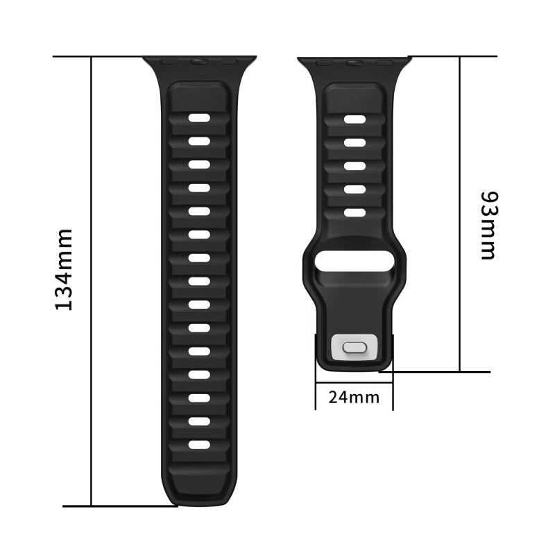 Apple Watch 周波数帯域 ケイ素樹脂 双色 メンズ レディース 雨合羽 運動競技 アウトドア 軽さ 伸縮性 黒いこと 薄墨色 オレンジ色 緑であること 青碧 赤銅色 通い 普段使い走り 相応うネス 駈けっくら 山歩き 人付き合い冷感 耐久性 好いたらしい 相応う
