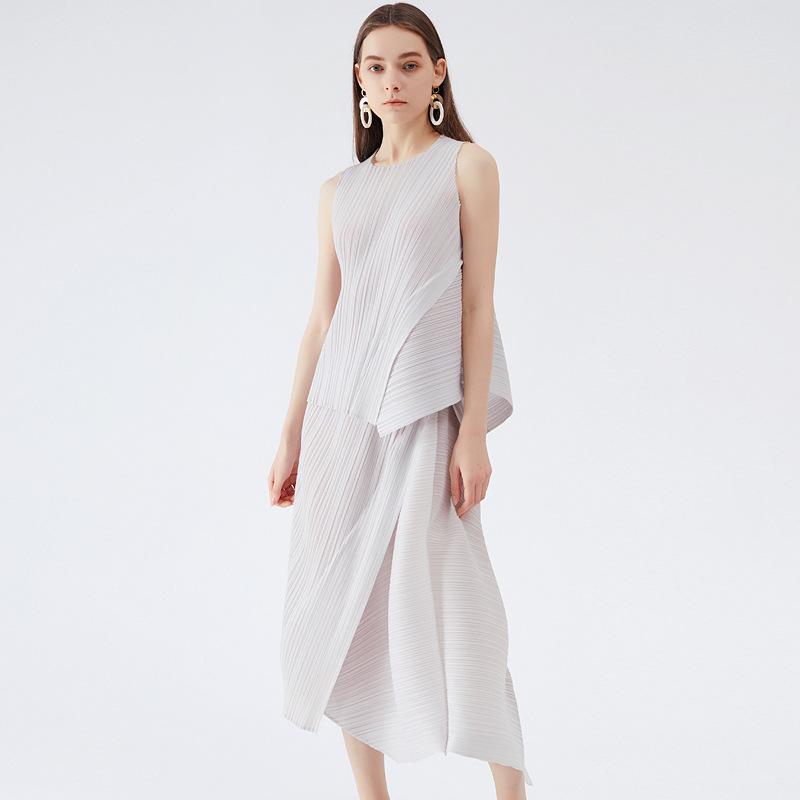 トップス ワンピース チュニック セットアップ レディース 女性用 夏服 2025年 グレー グレー ブラック 黒 シルバー シルバー 青 ブルー M ゆったりめ 普段使い アウトドア カジュアル風 日韓風 休?風 ??製 カジュアル chic 涼し|オレンジアイランド
