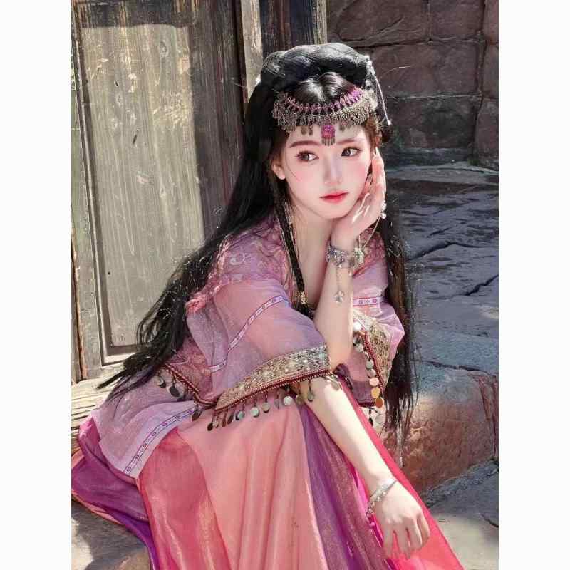 瀬戸ものお召しもの レディース ハーニ族 エスニック 西域 大漠 妃殿下風 活動写真映画化 お召しもの お召しもの