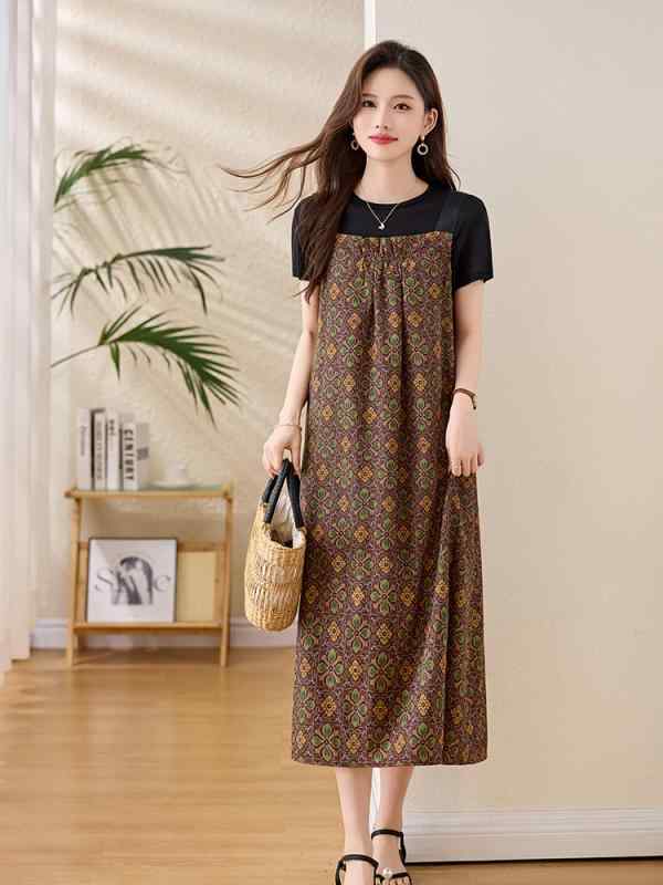 レディース 衣装 仕掛ける 短袖 プルオーバー 平服 スコート  御花 刷り上げる 長丈 A生産ライン スコート 丸首 濫りがわしい 填まる 収腰  ポリエステル 原料品 冷やりとした 通い 表現スタイル  奥ゆかしい 2025 夏 寄せあわせ