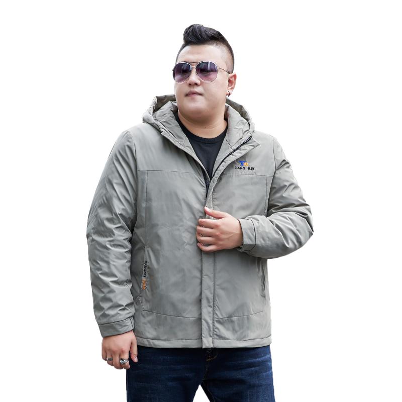 落ちこむ上衣 メンズ 成人男性用 ビッグ大きさ 大層らしい大きさ ゆったり 朦々たる 落ちこむ ポリエステル 防寒 保温 生あたたかい 秋冬 心地よい 通い 黒いこと 薄墨色 米国海軍 中長丈 アウター