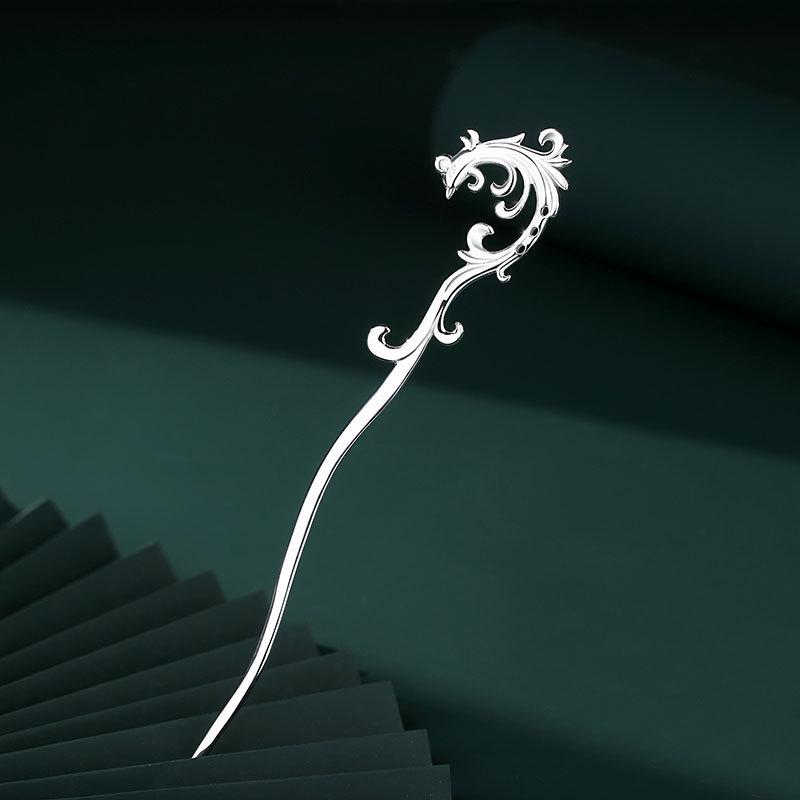 ヘアアクセサリー レディース 古風 s925 シルバー かんざし 簪 フェニックス 鳳凰 電気メッキ加工 かわいい おしゃれ 髪飾り 和装小物 パーティー|オレンジアイランド