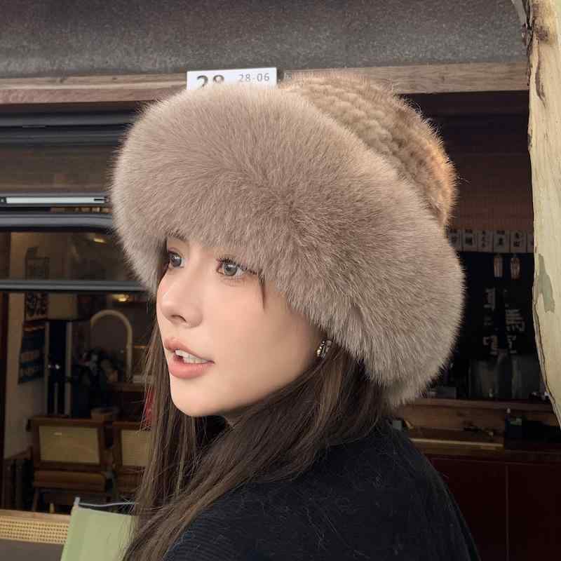 かぶり笠 レディース 秋冬 井戸釣瓶かぶり笠 毛皮毛皮 かぶり笠 あたたかい 防寒 小顔成り行き ふわふわ 愛くるしげ 今めかしい 心地好い ベージュ 赤銅色 薄墨色 黒いこと ぶどう酒赤いこと