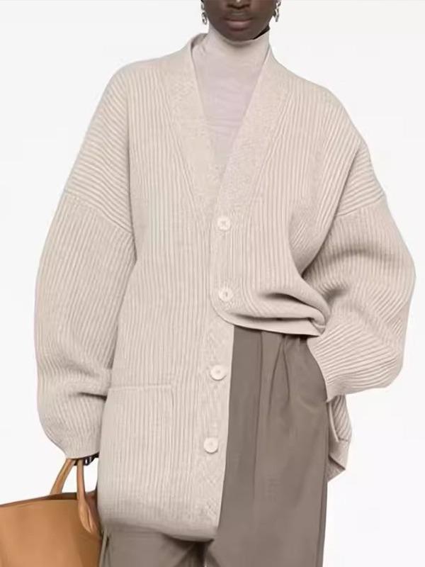 編み物 ジレー レディース Vのど首 毛糸混紡 真っただ中丈 朦々たる 秋冬 トップス 通い ゆったり お上さん服 花柄 ベージュ系