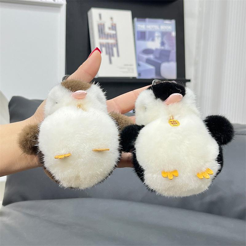 キーホルダー かわいい レディース バッグチャーム ファーファー ペンギン ふわふわ 手作り マスコット 人形 ぬいぐるみ ストラップ バッグアクセサリー 雑貨｜オレンジアイランド