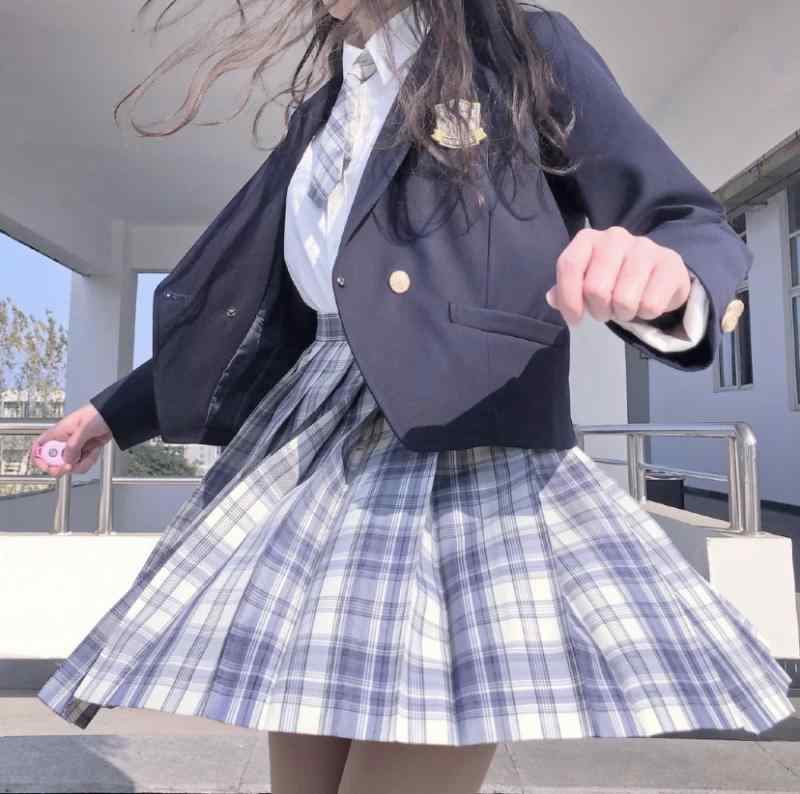 ユニフォーム レディース JKユニフォーム ブレザースカートセットアップ 歳月 大学生服 長袖プルオーバー 筋目スコート お嬢さん高校生 学院御召しもの 上下書き割り XS S M L XL XXL ポリエステル 翰林院風