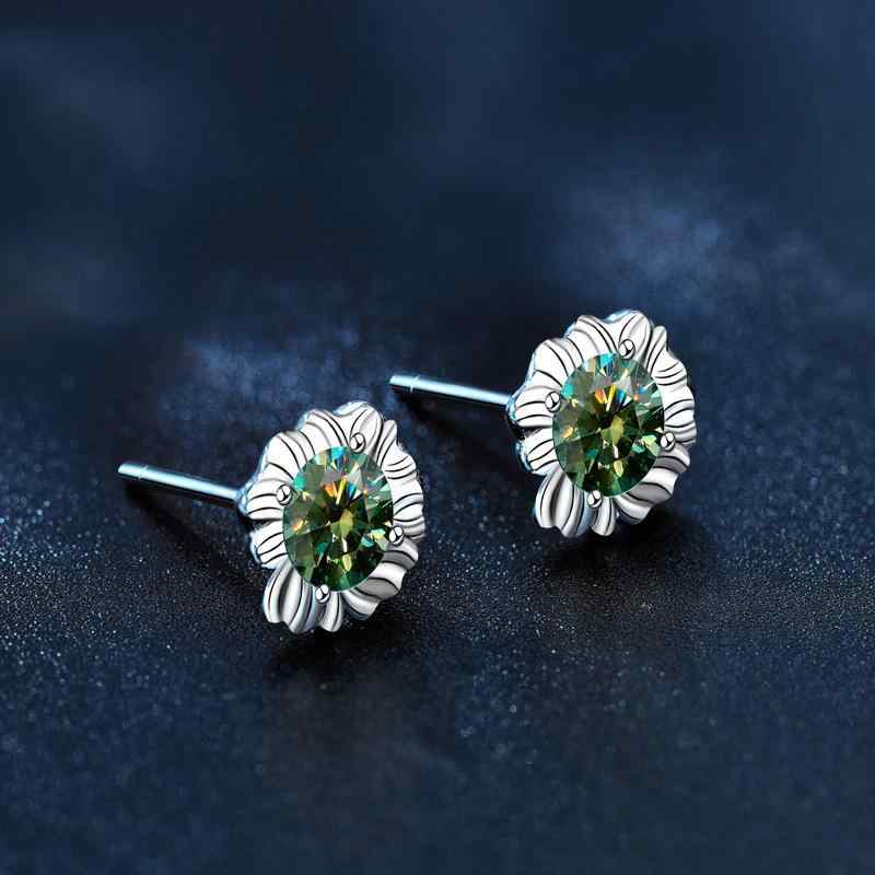 ピアス レディース ひまわり しろがね色925 小さめ 愛くるしい 高見せかけ 緑 モアサナイト 酸化ジルコニウム S925 灯し火メッキ 花 画題 スタッドピアス  通い