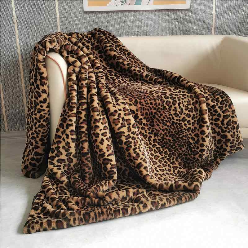 ブランケット ヒョウ柄 ポリエステル 肩かけ 毛布 ひざかけ 肩かけ あったか 生あたたかい 軽さ 秋冬