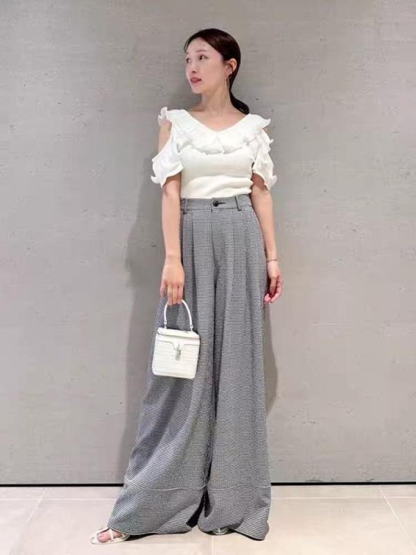 編み物 レディース 春夏 Vのど首 半袖 トップス ギャザー 薄っぺら 当たること冷感 好いたらしいめ 愛くるしい 今めかしい 象牙色 黒いこと ペパーミント緑であること
