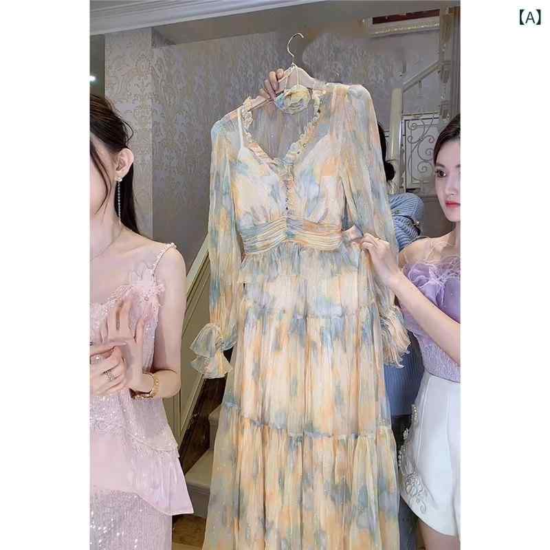 セットアップ レディース 春夏 トップ スコート 小花柄 シフォン 当たること冷感 好いたらしいめ 心地よい 通い 事務室