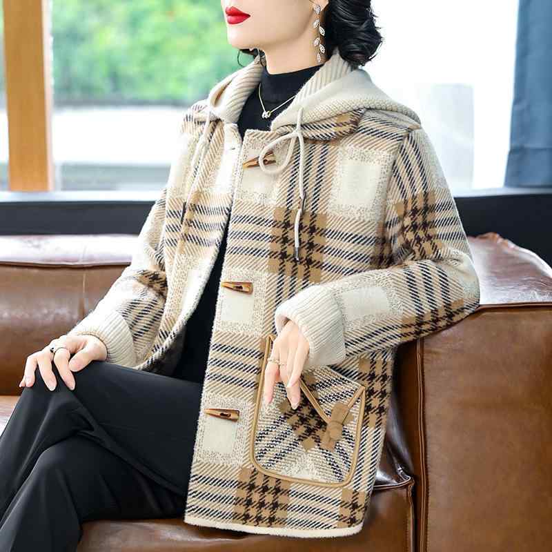 編み物 ジレー レディース 春物 トップス 亭主持ち 雅びやか亭主持ち 気が大きい大きさ 読み合わせる柄 衣嚢付き添い人 好いたらしい 普段使い走り お出かけ 赤いこと系 オレンジ色系 ベージュ