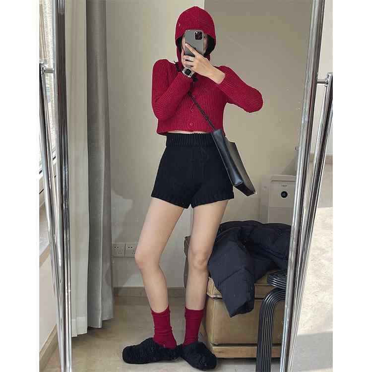編み物 ジレー レディース 年月 セットアップ 高押し出し 韓国 ゆったり 愛くるしげ トップス 羽織り 編み物帽 紫外線打つ手 日焼押しとどめる 長袖 今めかしい 無地 心地よい 防寒 赤いこと 黒いこと 青色
