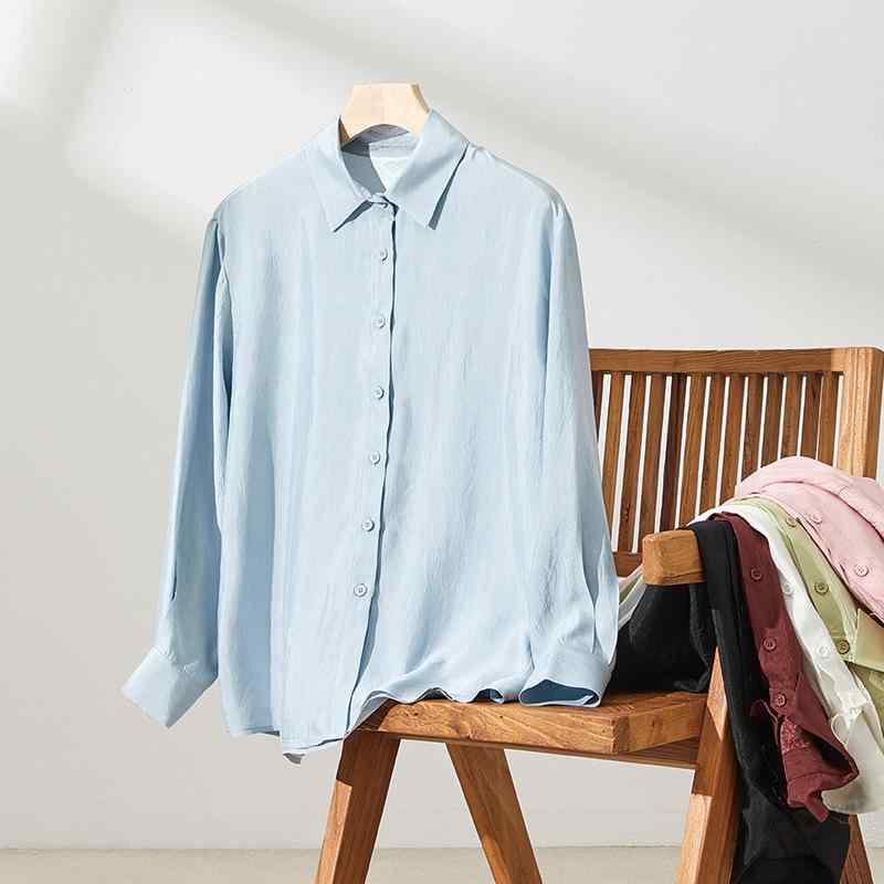 プルオーバー レディース 春夏 トップス 生まれ変わり衣料繊維 当たること冷感 長袖 トップ 亭主もち服 カットソー ジレー 無地 うつり変わり 襟付き添い人 黒いこと 白いこと 赤いこと 青碧 さくら色 黄色