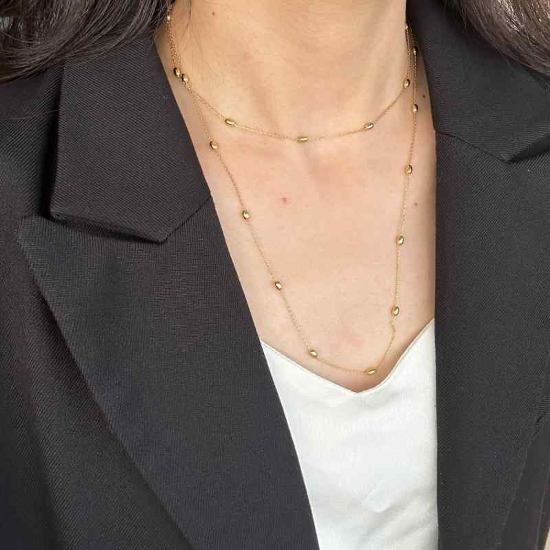 ネックレス レディース 小さめ シルバー925 幾何学模様 ペンダント 90cm ロングネックレス 18K イエローゴールド 電気メッキ加工 個性的 かわいい おしゃれ 小洒落感｜オレンジアイランド