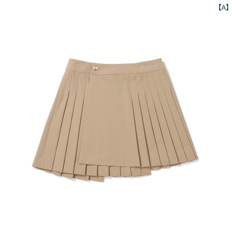 ゴルフ スカート レディース 春夏 百褶 半身 運動 透気 ベーシック 不規則 短め 竹繊維 ポリプロピレン 素材 軽量 吸湿 速乾 機能 カラキ 赤 緑 ゴルフウェア 女性用 ゴルフ場 普段使い スポーツ アウトドア|オレンジアイランド