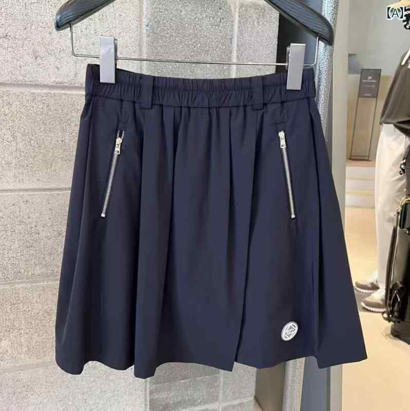 ゴルフ スカート レディース 夏 薄手 休? 百搭 色 松腰 接触冷感 速乾 スポーツ 防走光 短丈 竹繊維 プロピレン 黒 灰 軽量 通気性 ゴルフウェア 女性用｜オレンジアイランド