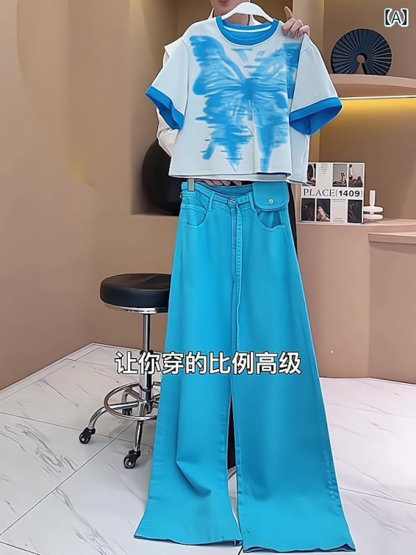 セットアップ レディース 春夏 Tシャツ ハーフパンツ 上下セット ラウンドネック コットン 混紡 カジュアル スポーティ 普段使い 部屋着3|オレンジアイランド