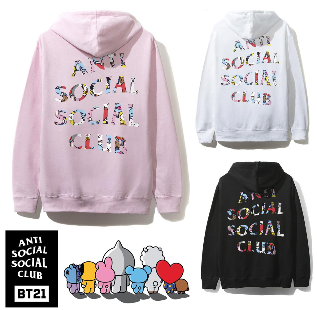 bt21 hoodie anti social social club