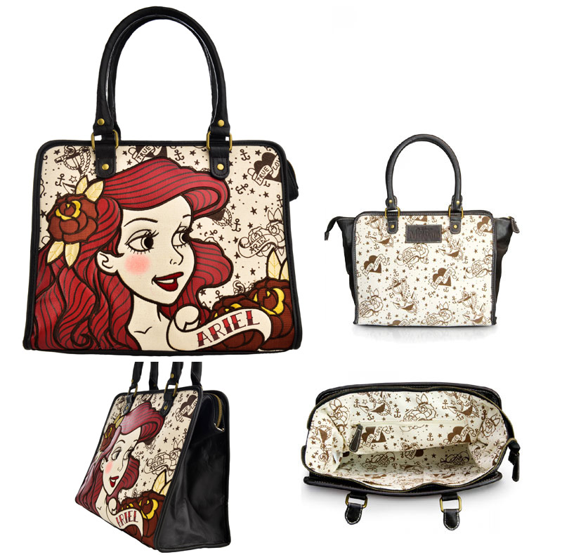Orangecookie Lounge Fried Food Loungefly Little Mermaid Ariel Toe Lounge Fried Food Loungefly Little Mermaid Ariel Toe Roux Love 2way Shoulder Bag Tote Fs3gm