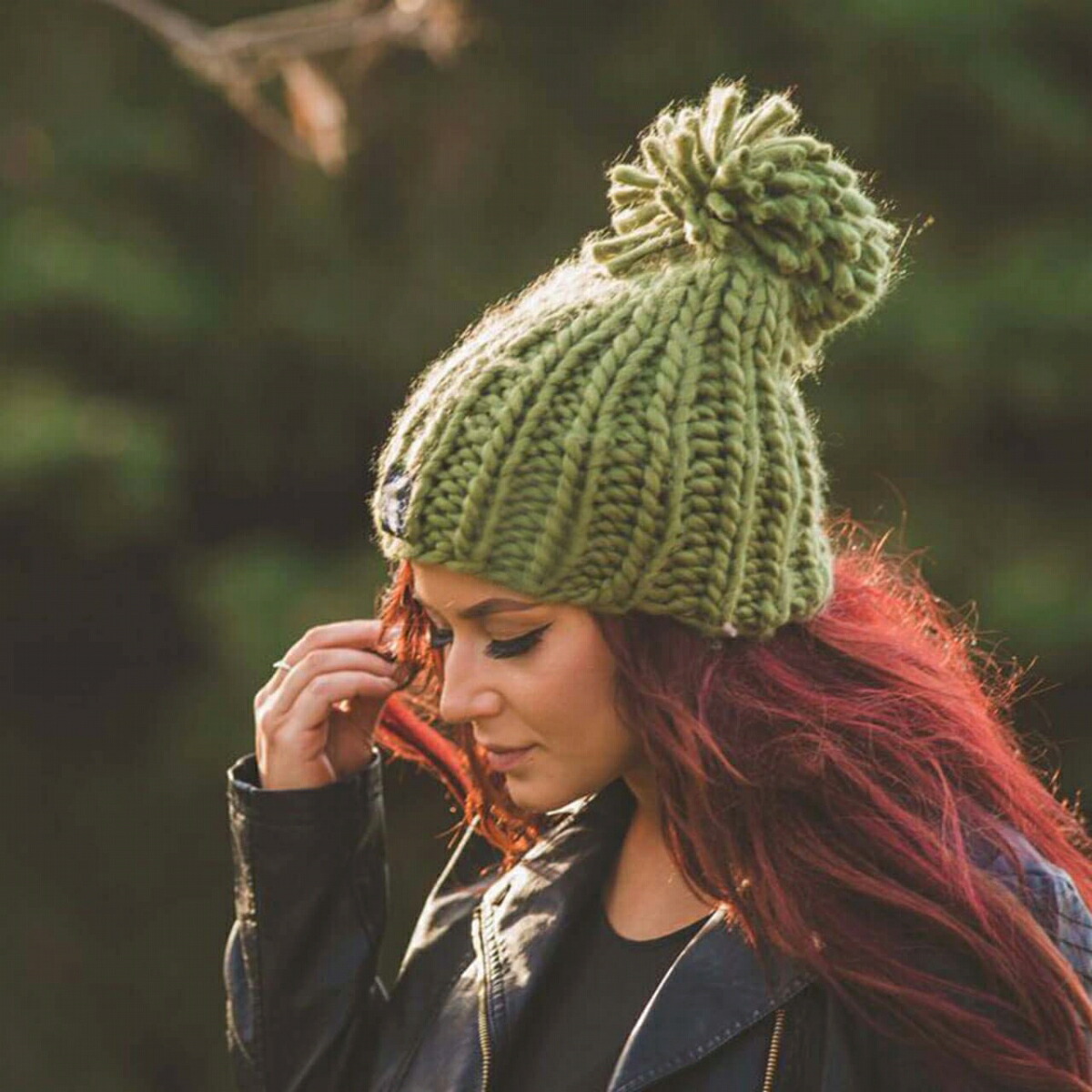 【楽天市場】Kitsch（キッチュ）ニット帽子/ポンポン付きざっくりニットキャップ/chunky knit pom beanie【正規品