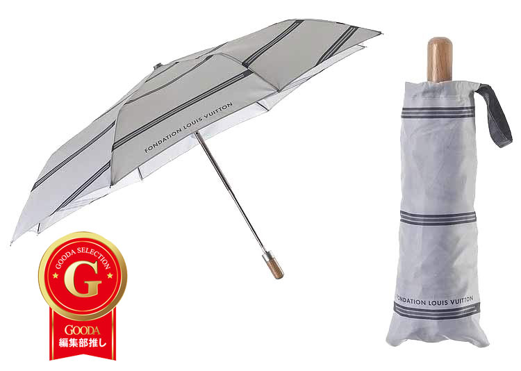 パリ限定 LOUIS VUITTON ワンタッチボタン Foldable 折りたたみ傘 FONDATION umbrella ルイヴィトン美術館 パリ限定 LOUIS VUITTON ワンタッチボタン Foldable 折りたたみ傘 FONDATION umbrella ルイヴィトン美術館