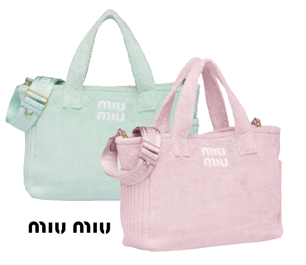 ソフトパープル 【最終お値下げ中】MIUMIU テリークロストートバッグ