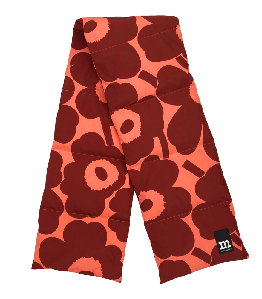 マリメッコ（marimekko）ウニッコ柄 中綿ストール ダークレッド×ピンク/マフラー/ショール/ひざ掛け/Loraine Unikko scarf  091477【あす楽対応_関東】 | ブランドShop オレンジクッキー