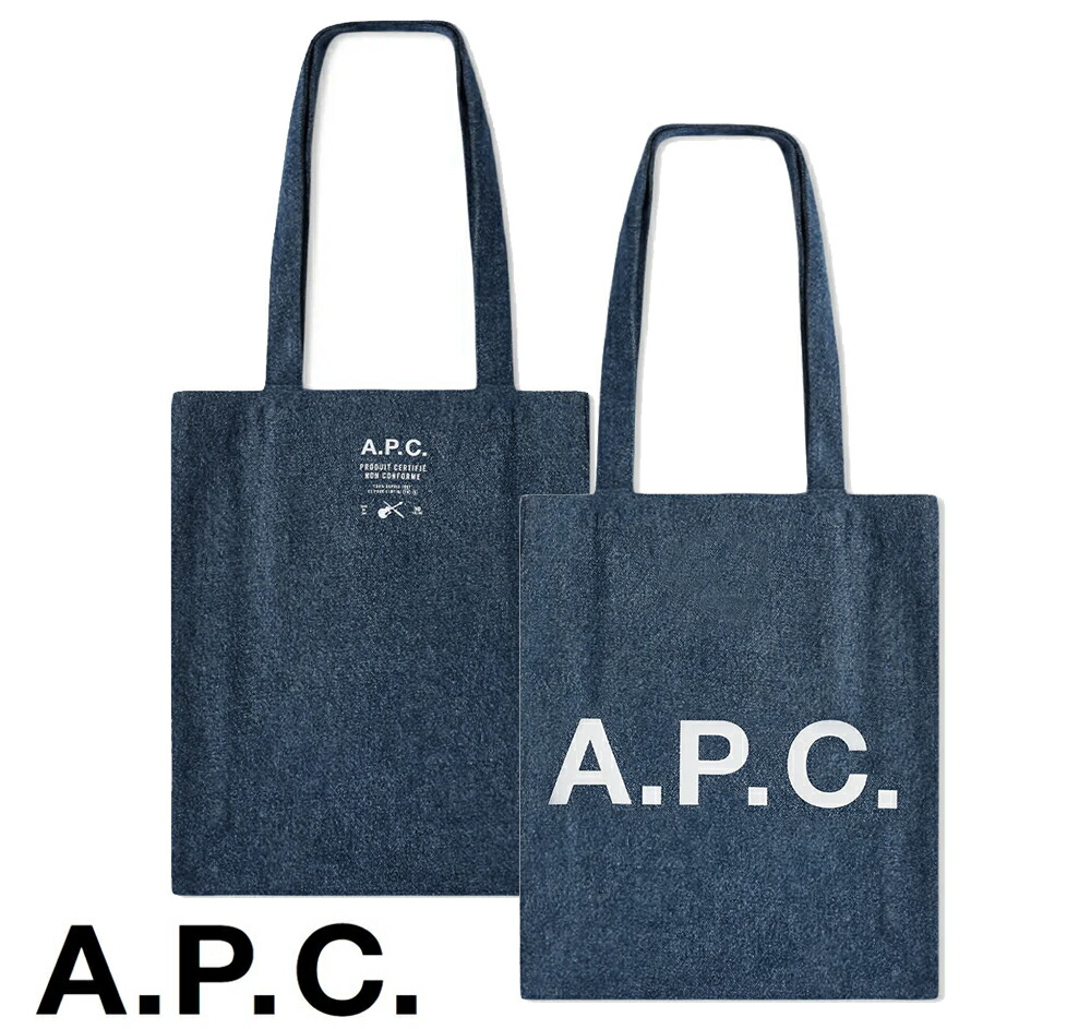 楽天市場】A.P.C. アーペーセー トートバッグ 両面プリント SHOPPING DIANE インディゴ ウォッシュドデニム ブルー COETK  M61443 : OrangeCookie