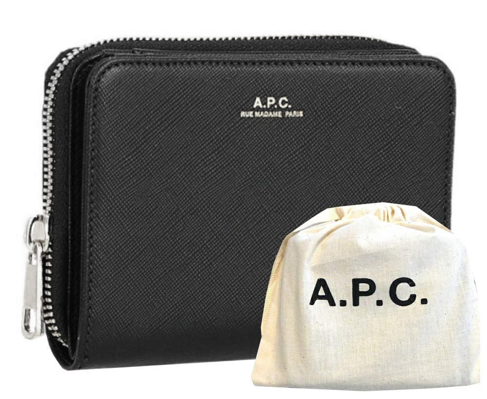 A.P.C 財布 二つ折り コンパクトウォレット 楽天市場】A.P.C. アーペーセー 財布 二つ折り エンボス レザー
