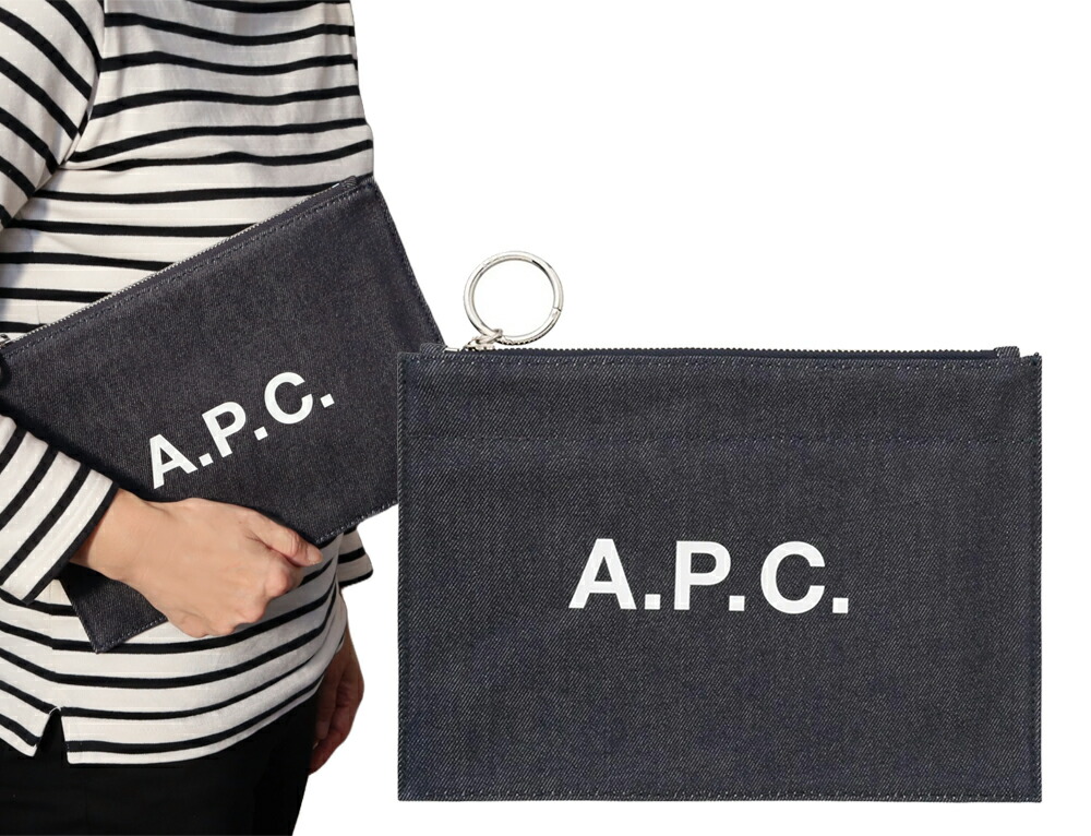 A.P.C アーペーセー  レザー クラッチバッグ ポーチ 楽天市場】APC A.P.C. アーペーセー クラッチバッグ AXELLE アクセル