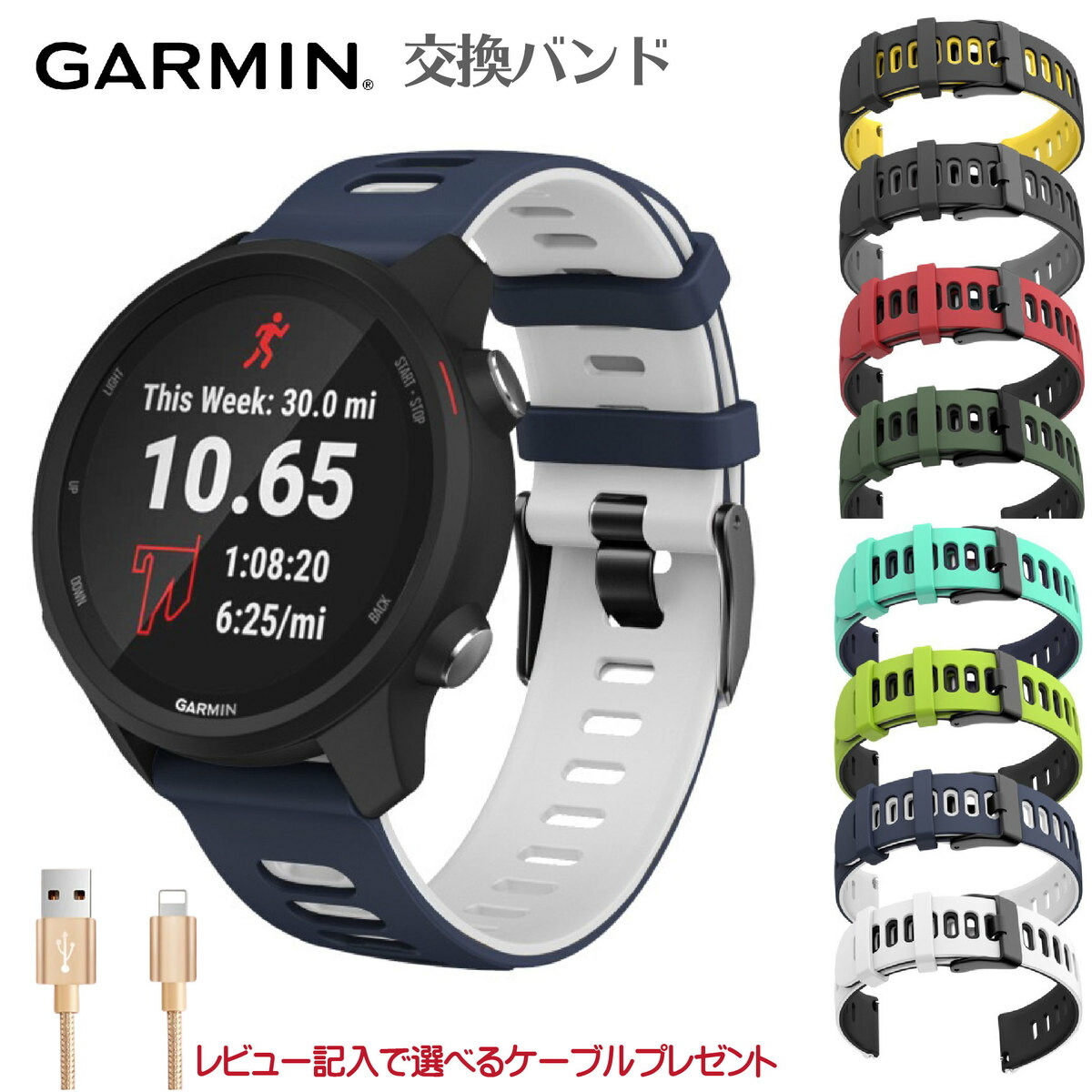 楽天市場】Garmin ガーミン バンド ガーミンバンド シリコン 交換