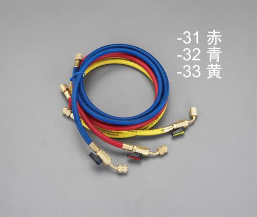 エスコ (ESCO) EA104AK-33 150珊/R12・R22・R502 弁膜付チャージングホース/黄 EA104AK-33