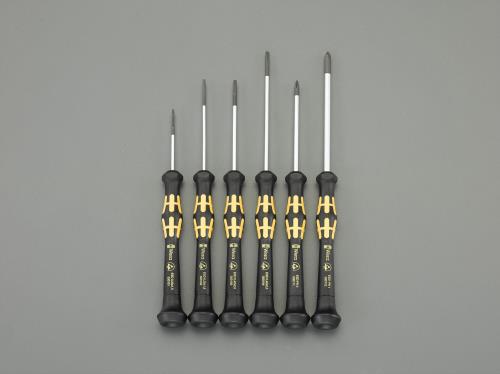 エスコ (ESCO) EA550MK-100 6本組 [+ -]ドライバー(精密用・ESD) EA550MK-100