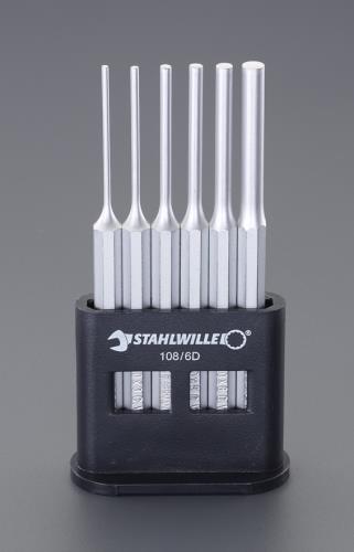 エスコ (ESCO) EA572S-1 2.5-8.0mm/6本組 平行ピンポンチ EA572S-1