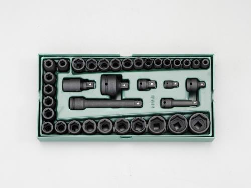 エスコ (ESCO) EA687YA-8 3/8\"・1/2\"DR インパクトソケットセット(トレー入り) EA687YA-8