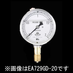 エスコ (ESCO) EA729GE-10 75mm/0-1.0MPa 圧力計(グリセリン入) EA729GE-10