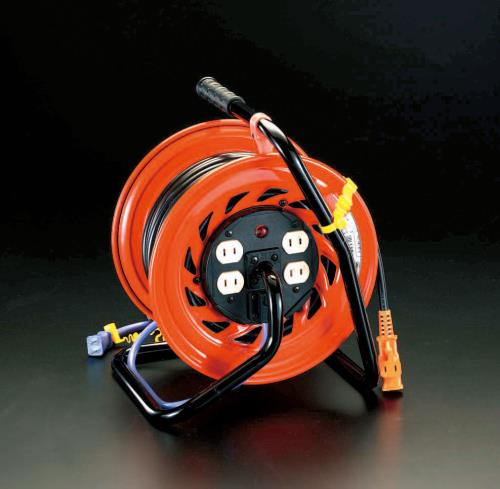 エスコ (ESCO) EA815DA-11 AC125V/15A/30m コンセント固定リール(元置型) EA815DA-11